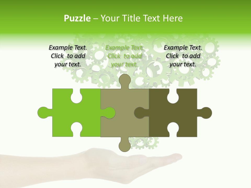 Plant Gear Cogwheel PowerPoint Template