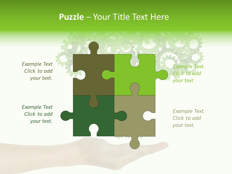 Plant Gear Cogwheel PowerPoint Template