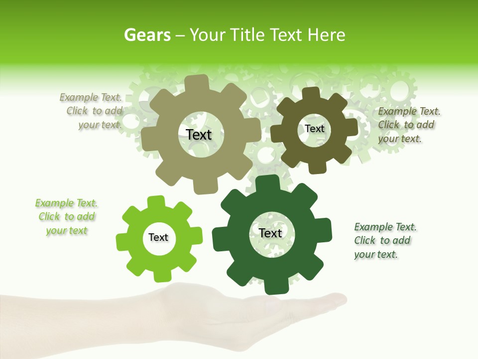 Plant Gear Cogwheel PowerPoint Template
