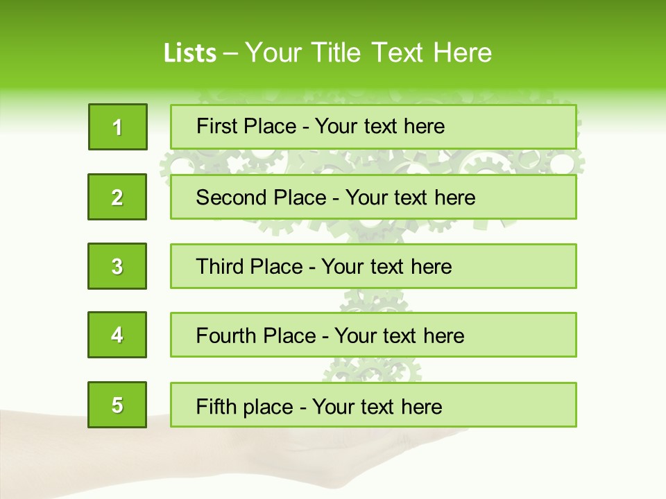 Plant Gear Cogwheel PowerPoint Template