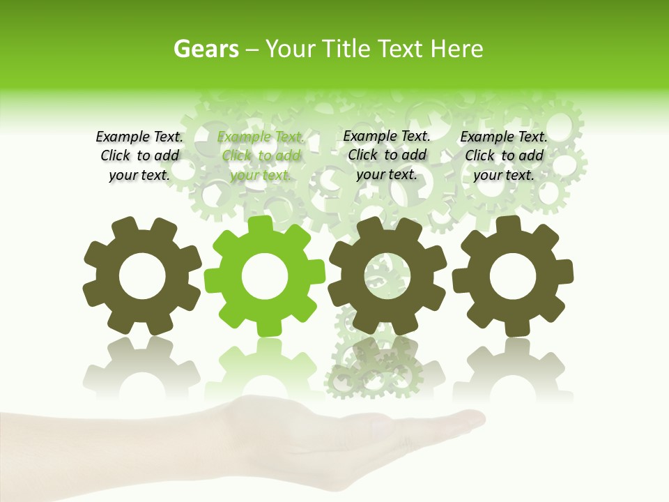 Plant Gear Cogwheel PowerPoint Template