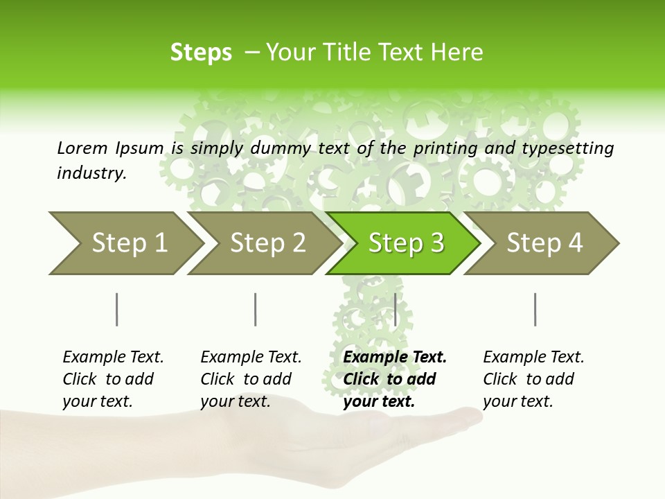 Plant Gear Cogwheel PowerPoint Template