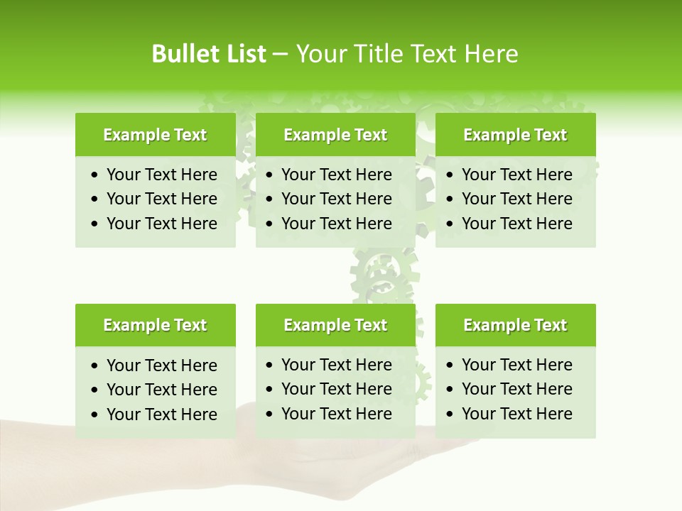 Plant Gear Cogwheel PowerPoint Template