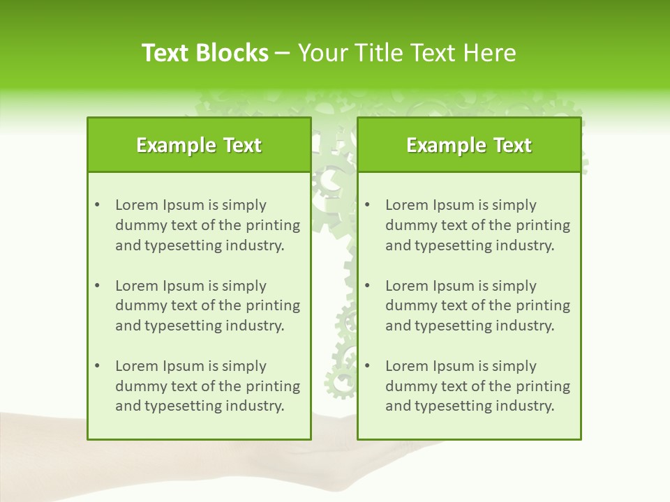 Plant Gear Cogwheel PowerPoint Template