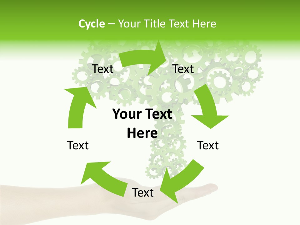Plant Gear Cogwheel PowerPoint Template