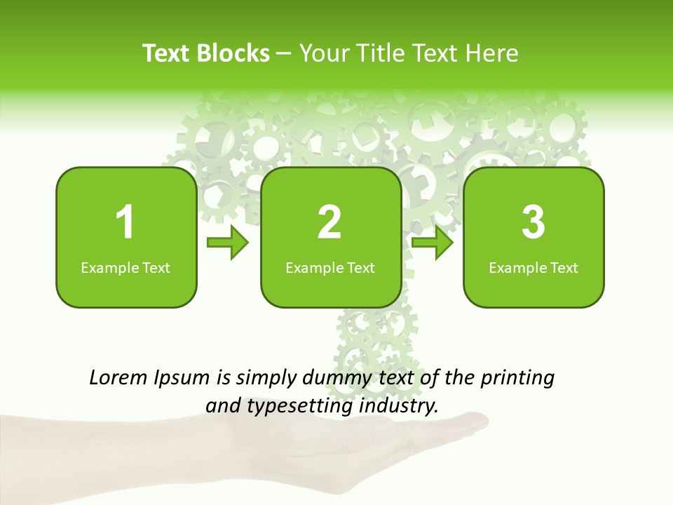 Plant Gear Cogwheel PowerPoint Template
