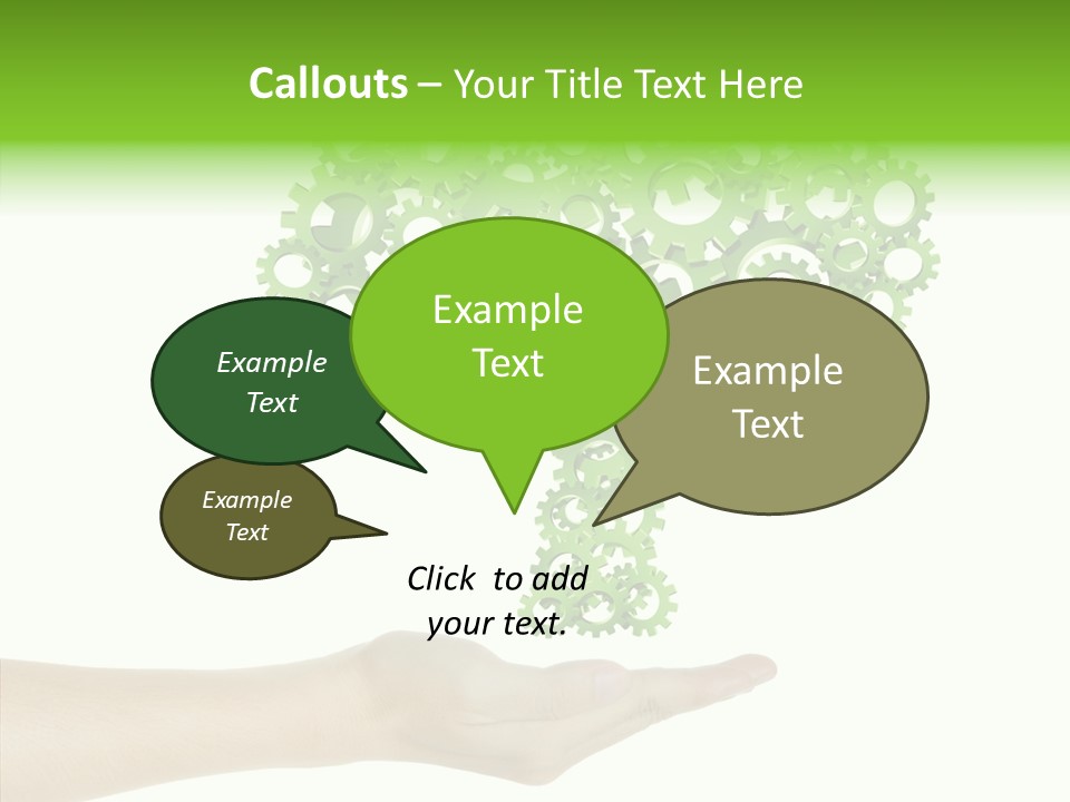 Plant Gear Cogwheel PowerPoint Template