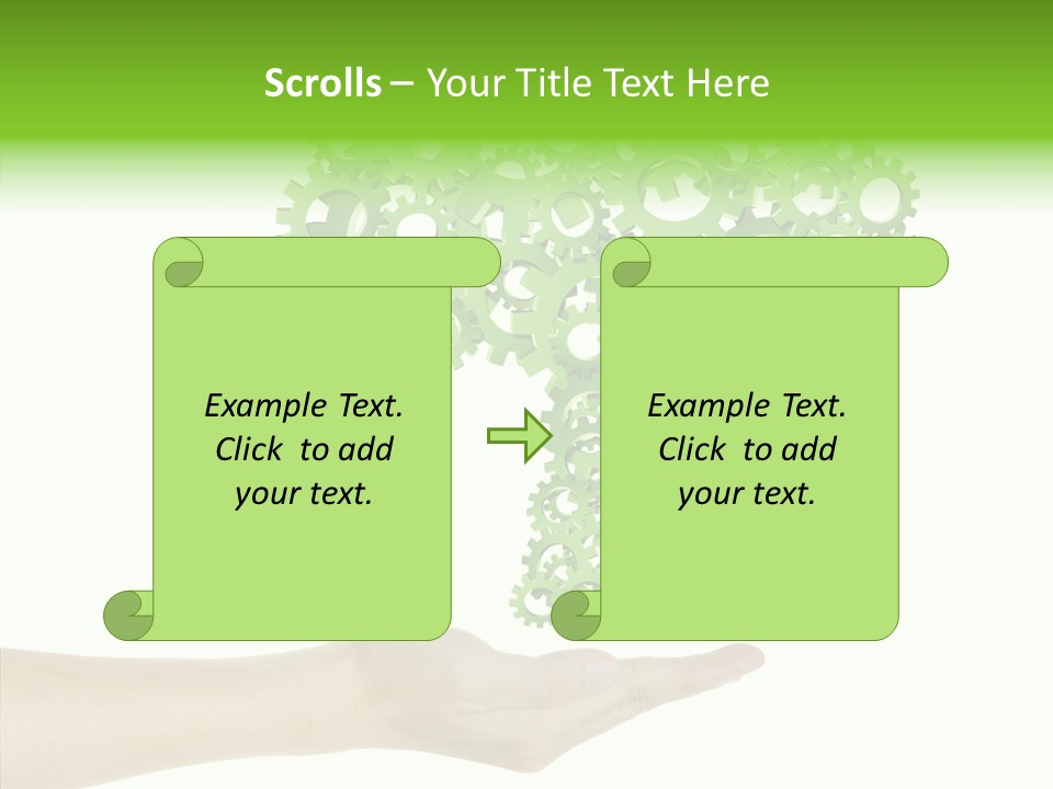 Plant Gear Cogwheel PowerPoint Template