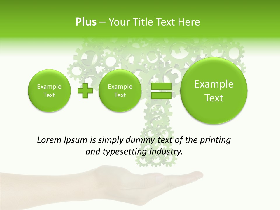 Plant Gear Cogwheel PowerPoint Template