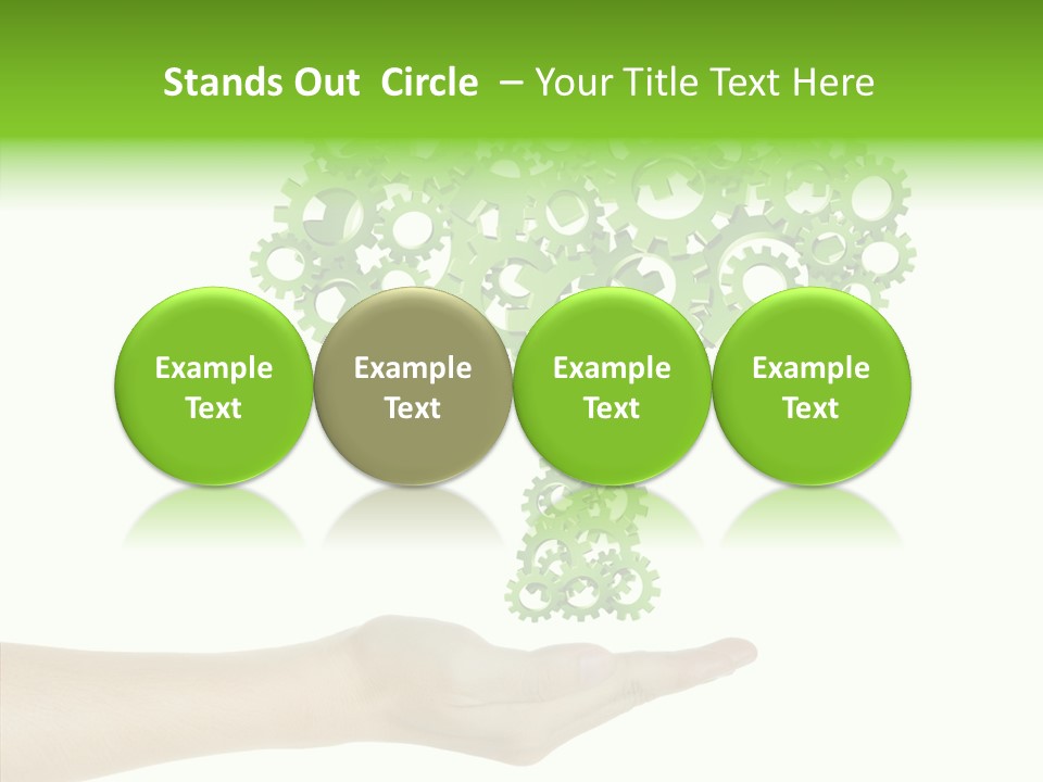 Plant Gear Cogwheel PowerPoint Template