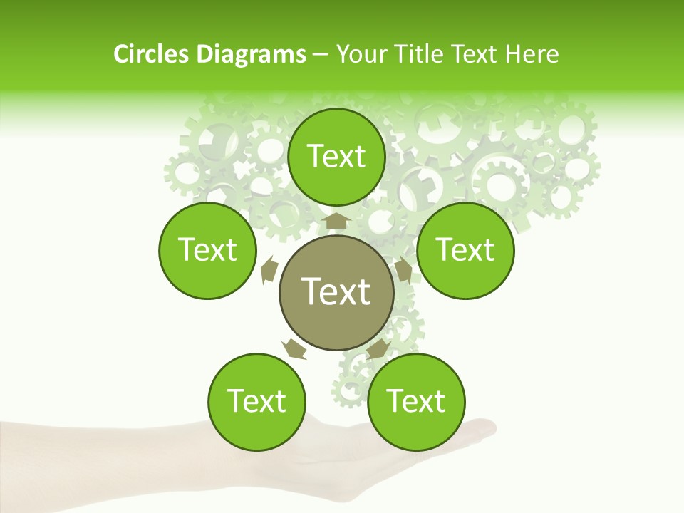 Plant Gear Cogwheel PowerPoint Template