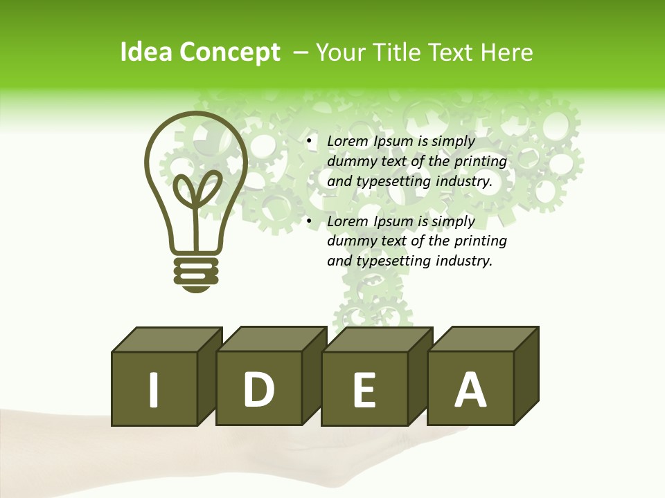 Plant Gear Cogwheel PowerPoint Template