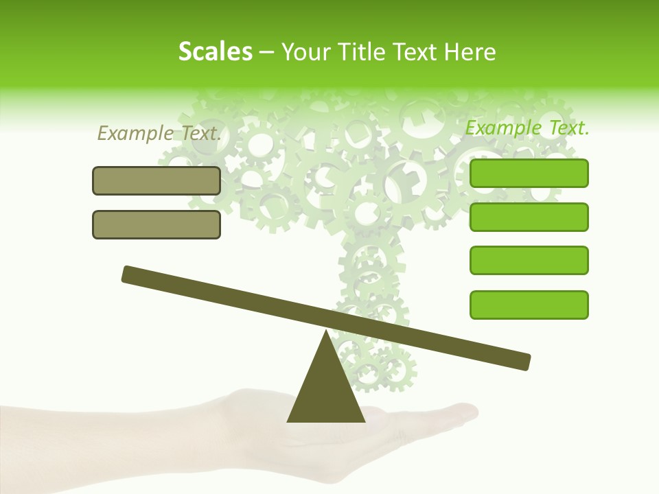 Plant Gear Cogwheel PowerPoint Template