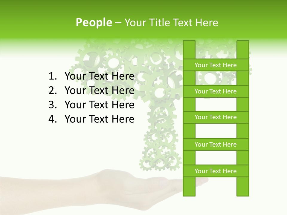 Plant Gear Cogwheel PowerPoint Template
