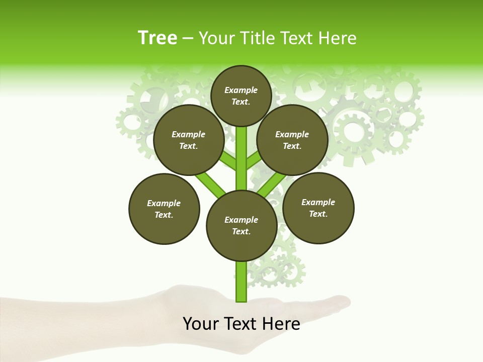 Plant Gear Cogwheel PowerPoint Template