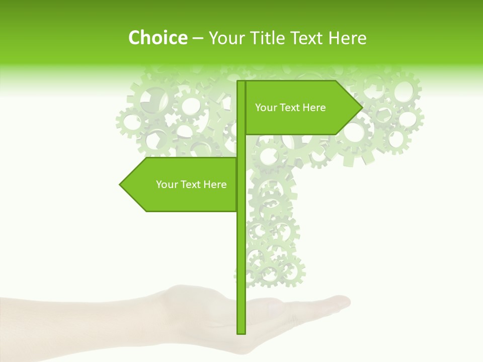 Plant Gear Cogwheel PowerPoint Template