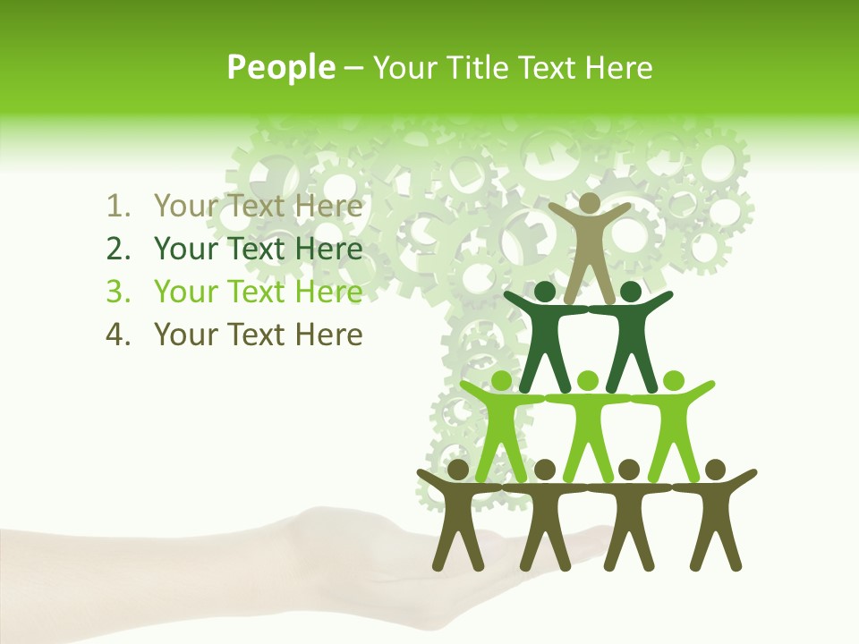 Plant Gear Cogwheel PowerPoint Template