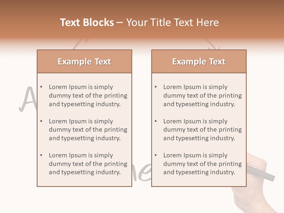 Office Pen Advice PowerPoint Template