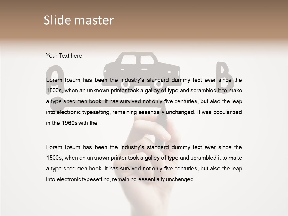 Point Pen Closeup PowerPoint Template