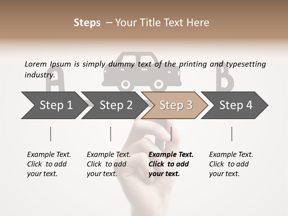 Point Pen Closeup PowerPoint Template