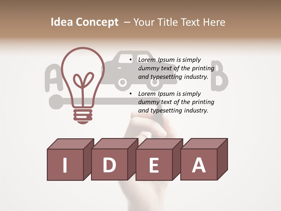 Point Pen Closeup PowerPoint Template