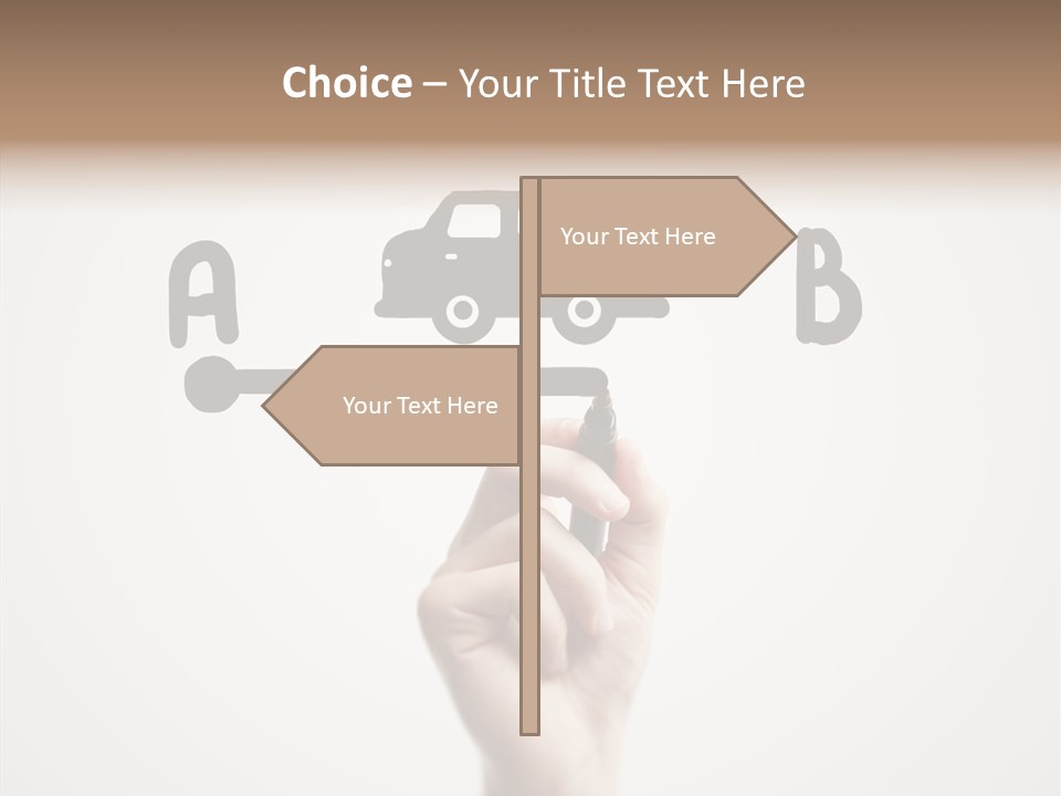 Point Pen Closeup PowerPoint Template