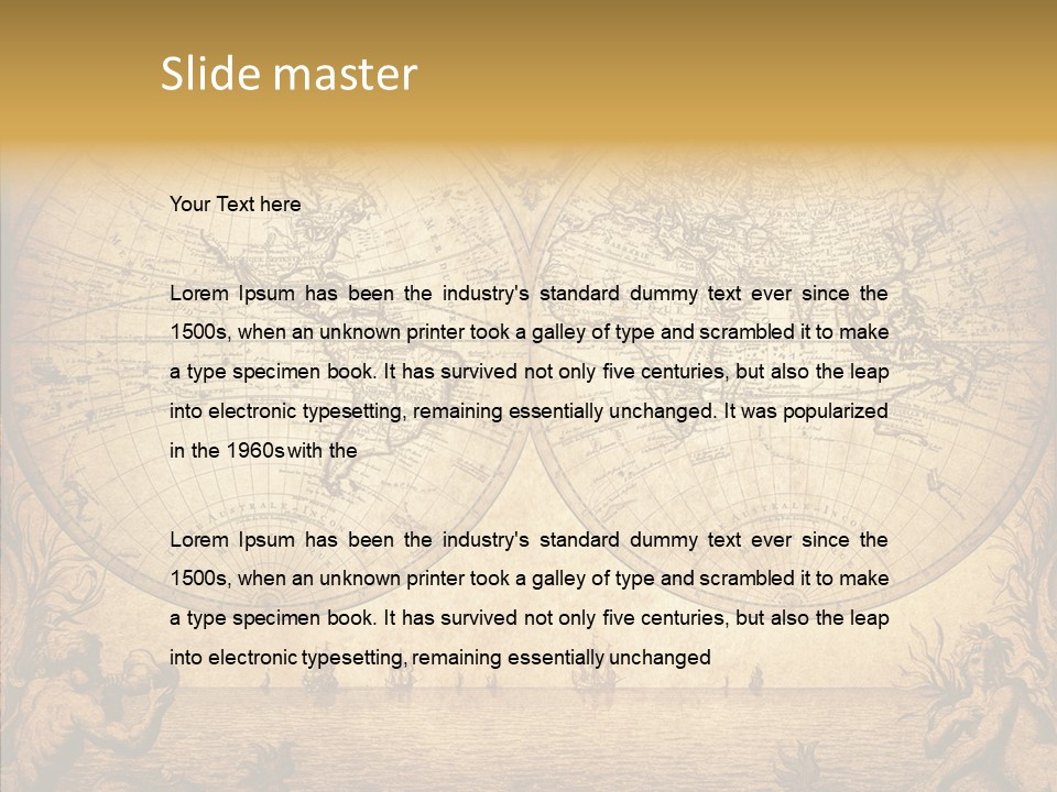 Worn Geography Torn PowerPoint Template