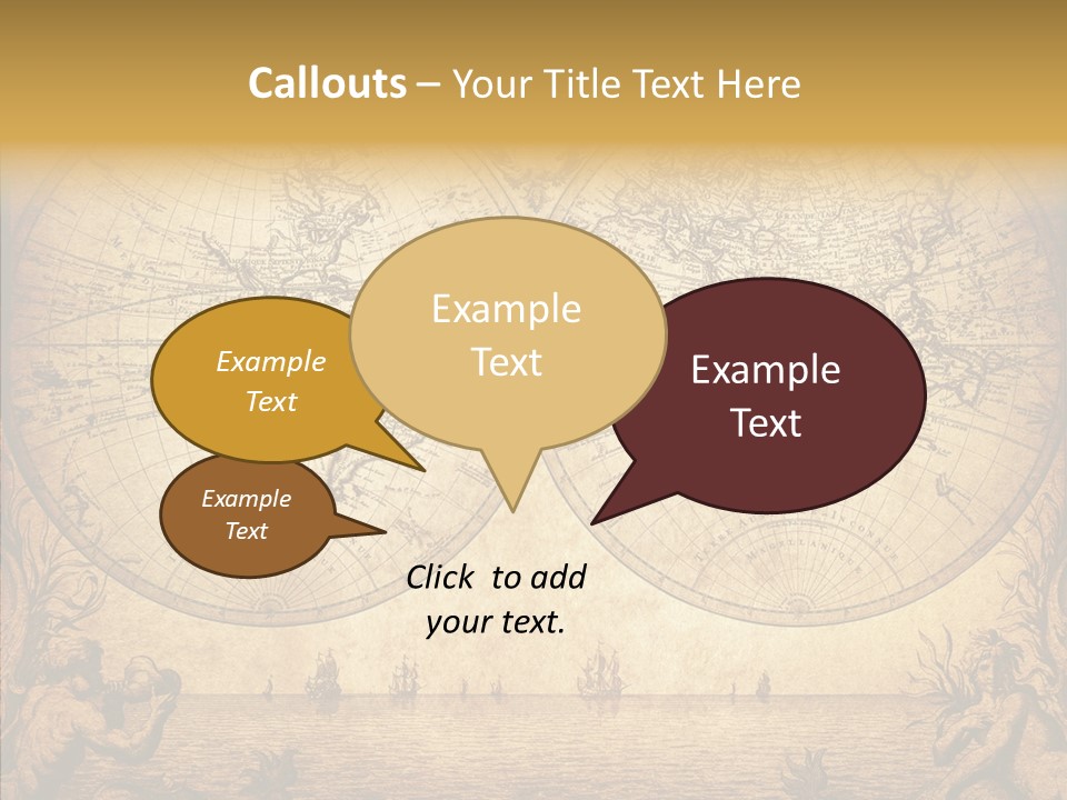Worn Geography Torn PowerPoint Template
