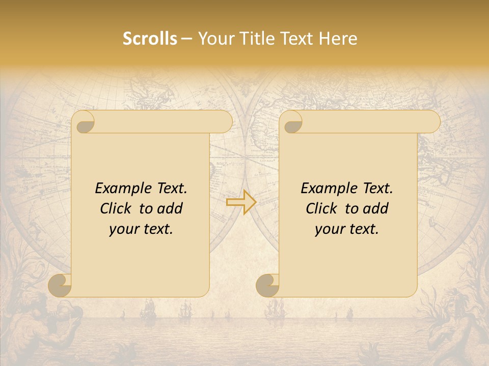 Worn Geography Torn PowerPoint Template