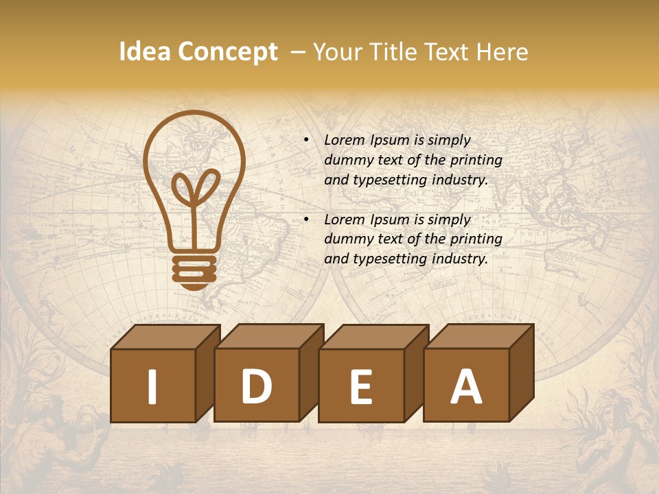 Worn Geography Torn PowerPoint Template