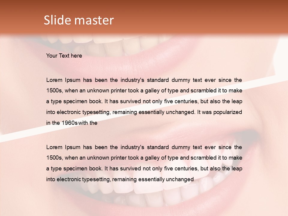 Happiness Creative Concept Tooth PowerPoint Template