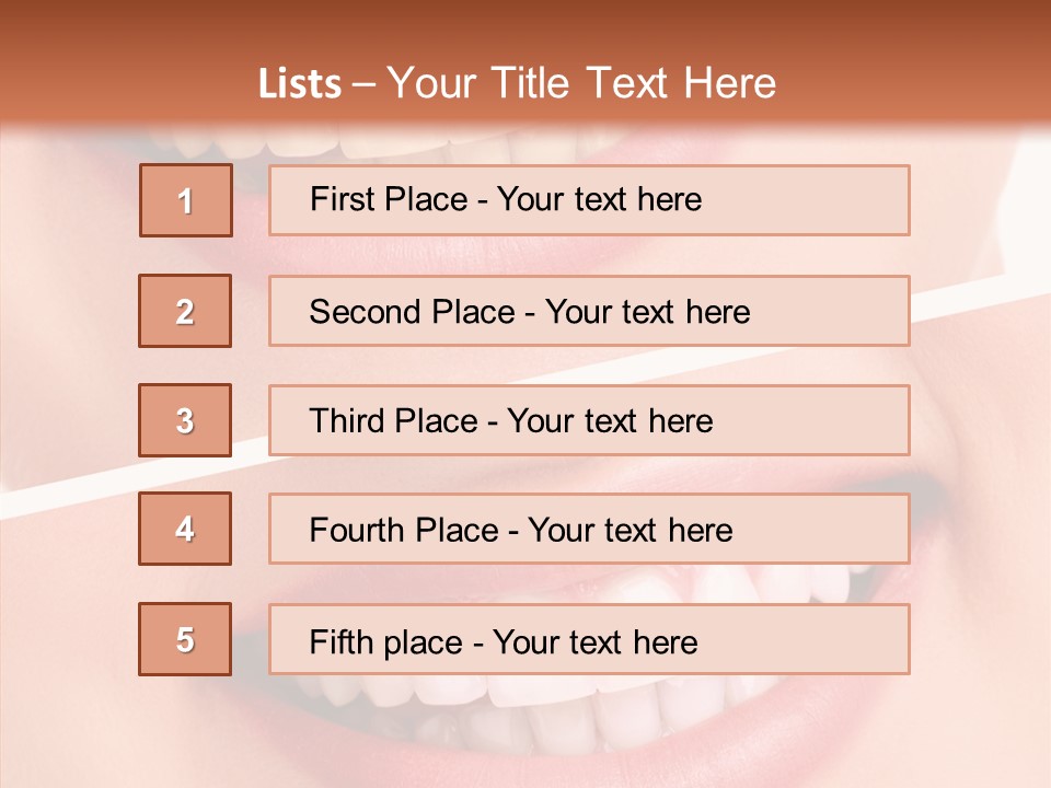 Happiness Creative Concept Tooth PowerPoint Template