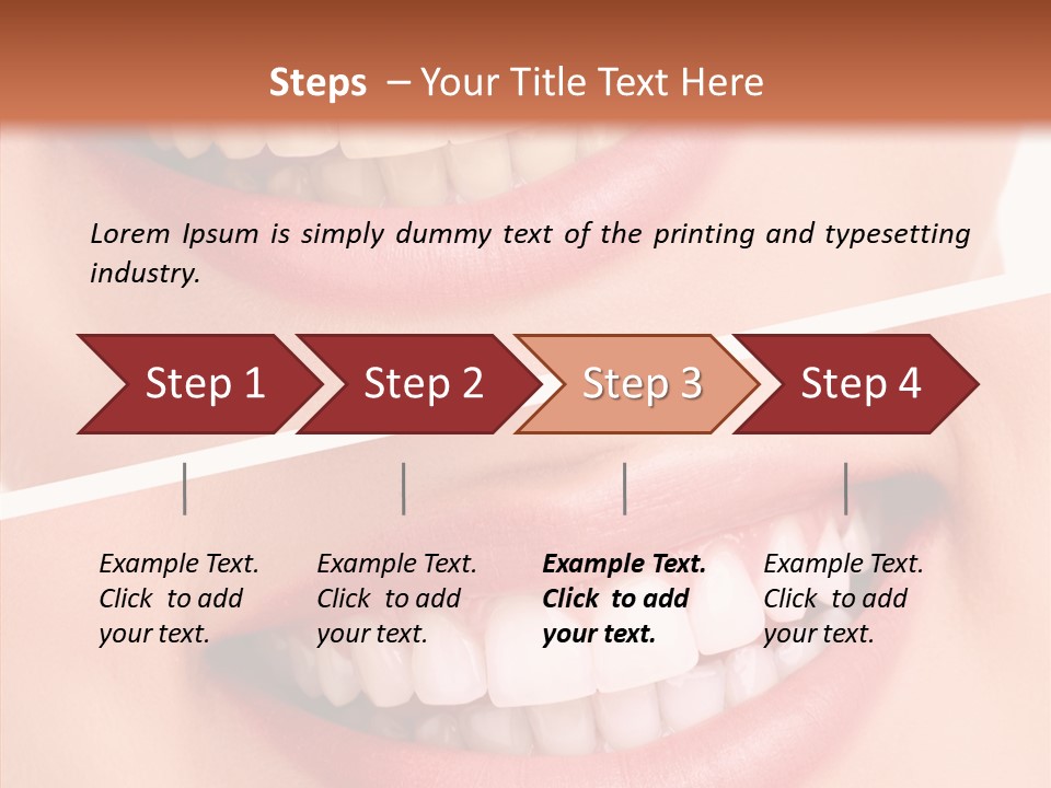 Happiness Creative Concept Tooth PowerPoint Template