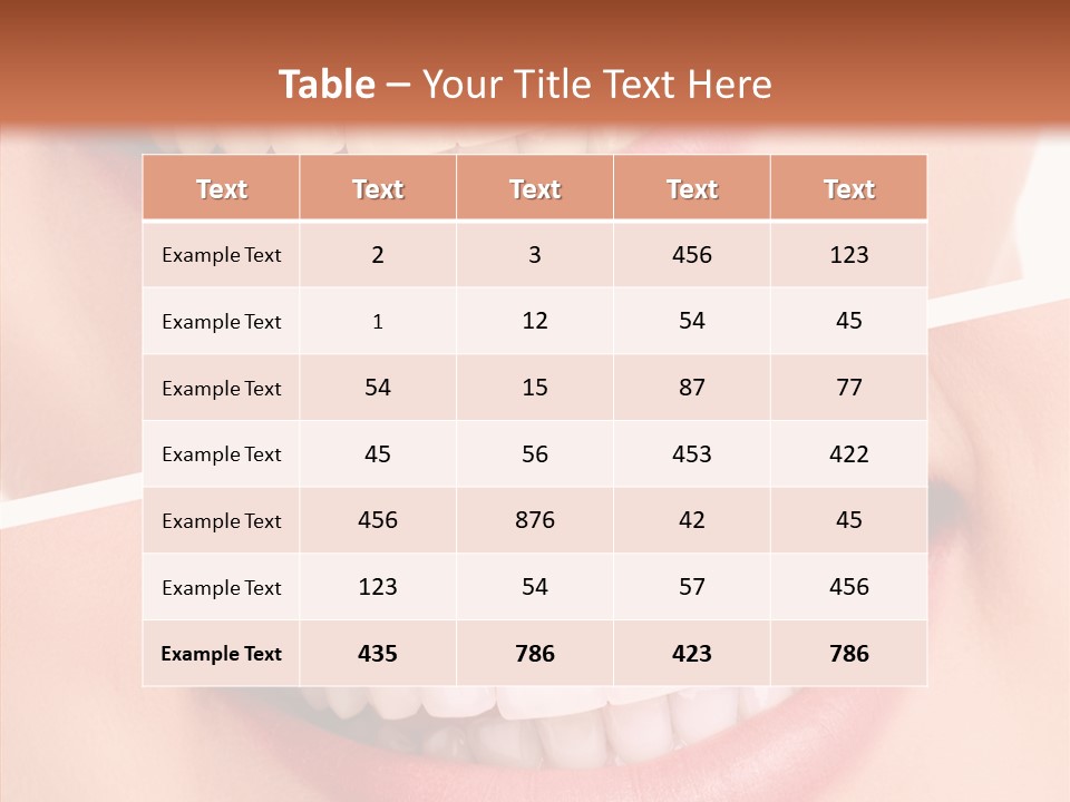 Happiness Creative Concept Tooth PowerPoint Template