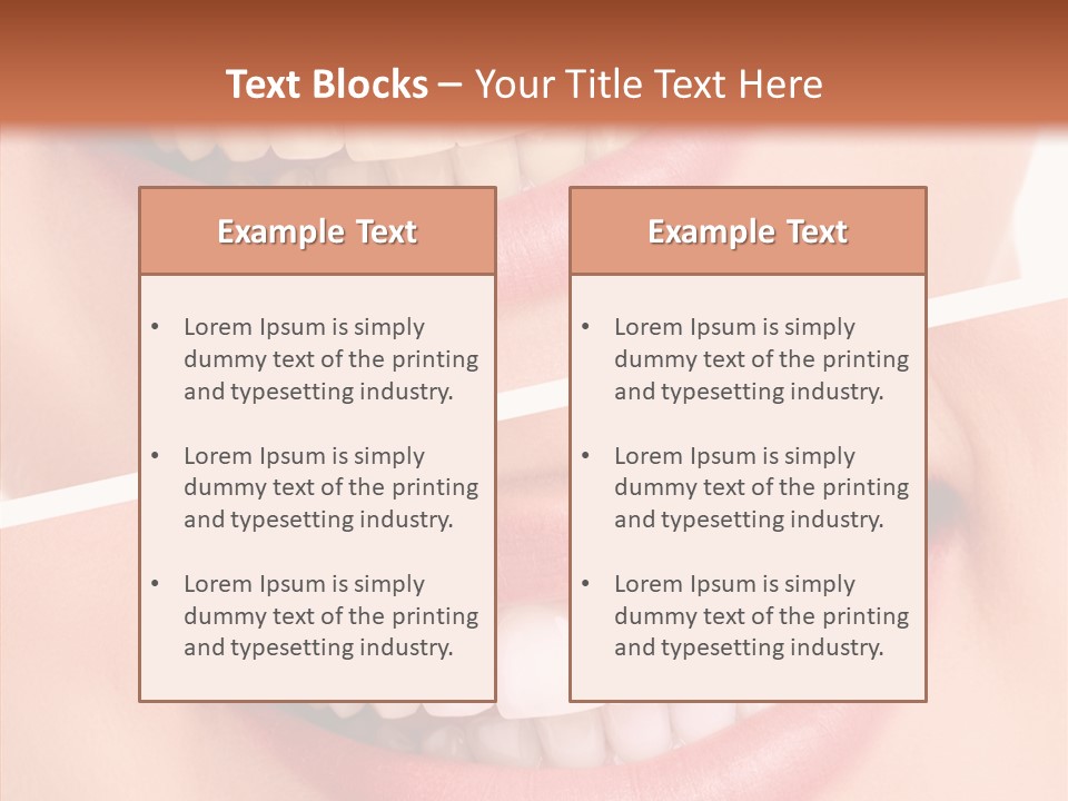 Happiness Creative Concept Tooth PowerPoint Template