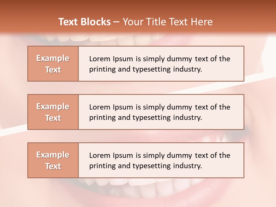 Happiness Creative Concept Tooth PowerPoint Template