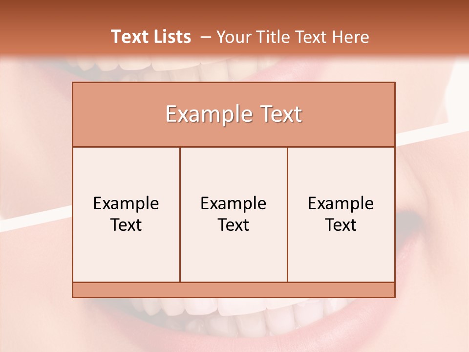 Happiness Creative Concept Tooth PowerPoint Template