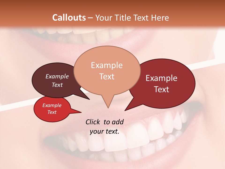 Happiness Creative Concept Tooth PowerPoint Template