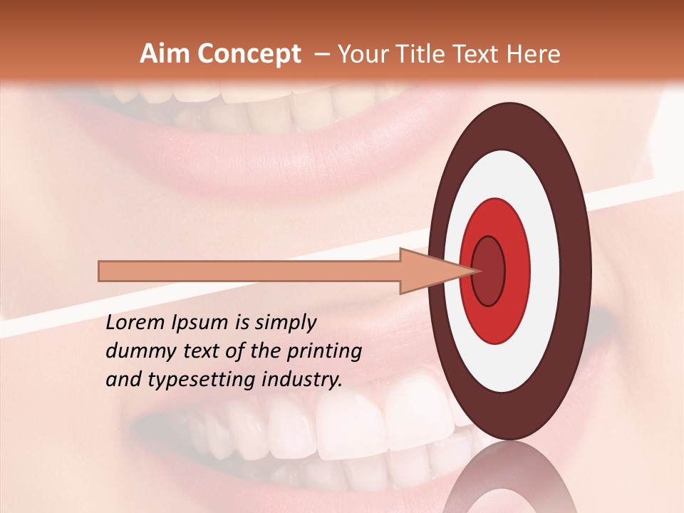 Happiness Creative Concept Tooth PowerPoint Template