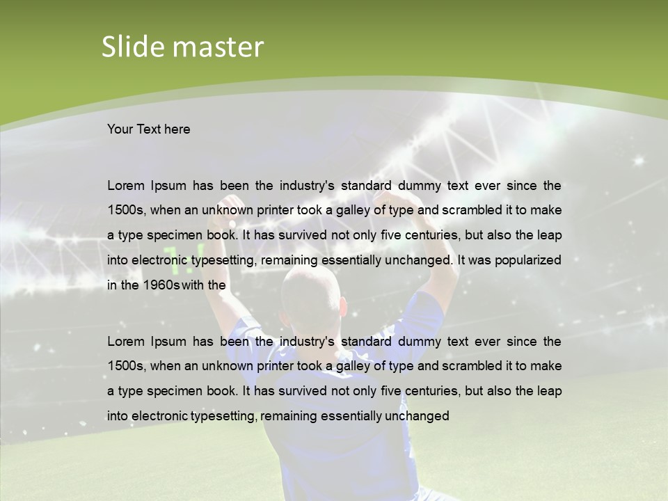 Grass Shooting Ball PowerPoint Template