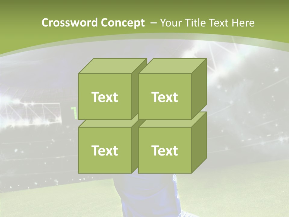 Grass Shooting Ball PowerPoint Template