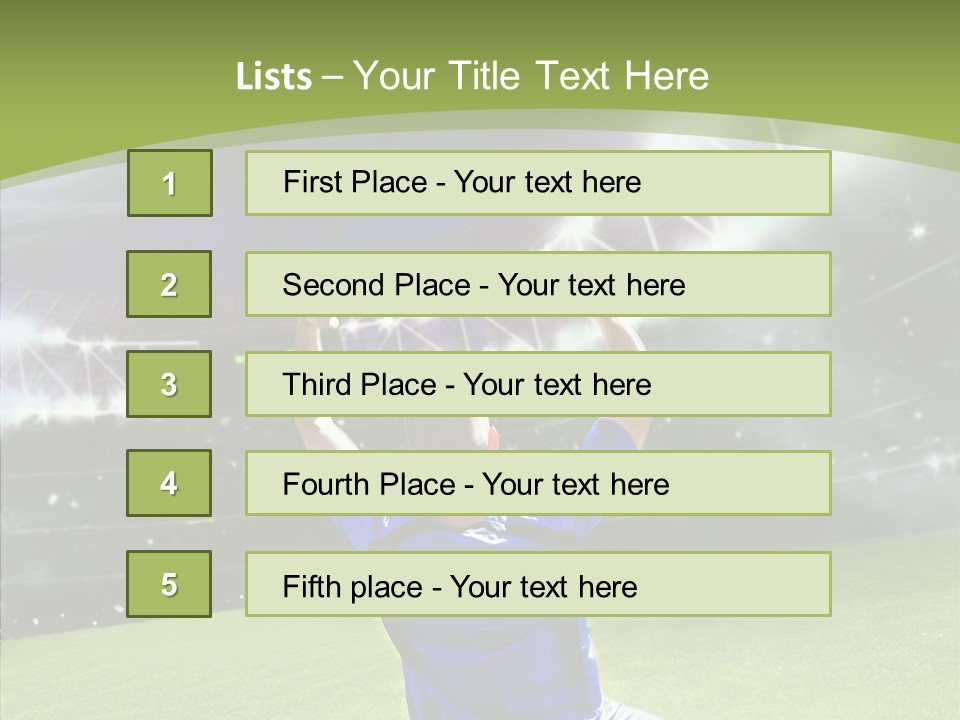 Grass Shooting Ball PowerPoint Template