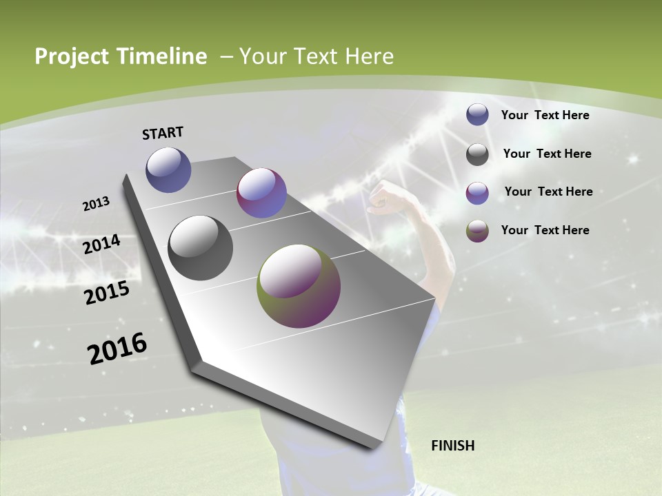 Grass Shooting Ball PowerPoint Template
