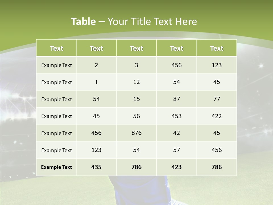 Grass Shooting Ball PowerPoint Template