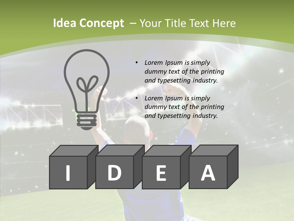 Grass Shooting Ball PowerPoint Template
