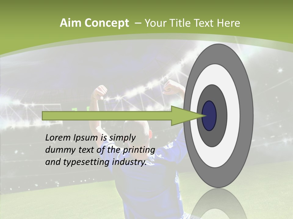 Grass Shooting Ball PowerPoint Template