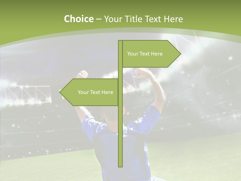 Grass Shooting Ball PowerPoint Template