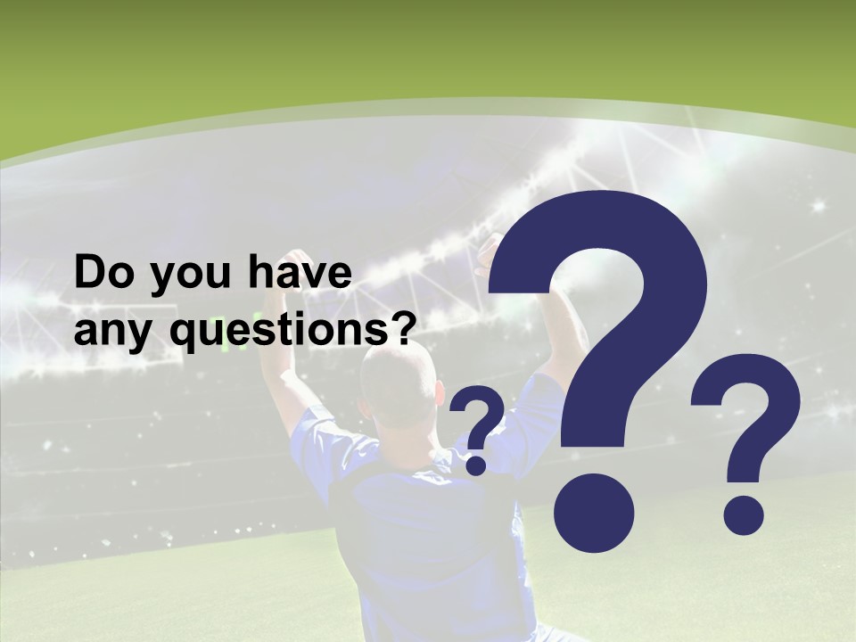 Grass Shooting Ball PowerPoint Template