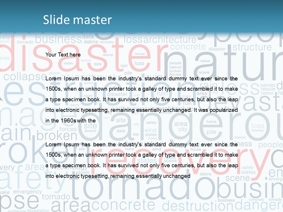 Training Tag Cloud Operations PowerPoint Template