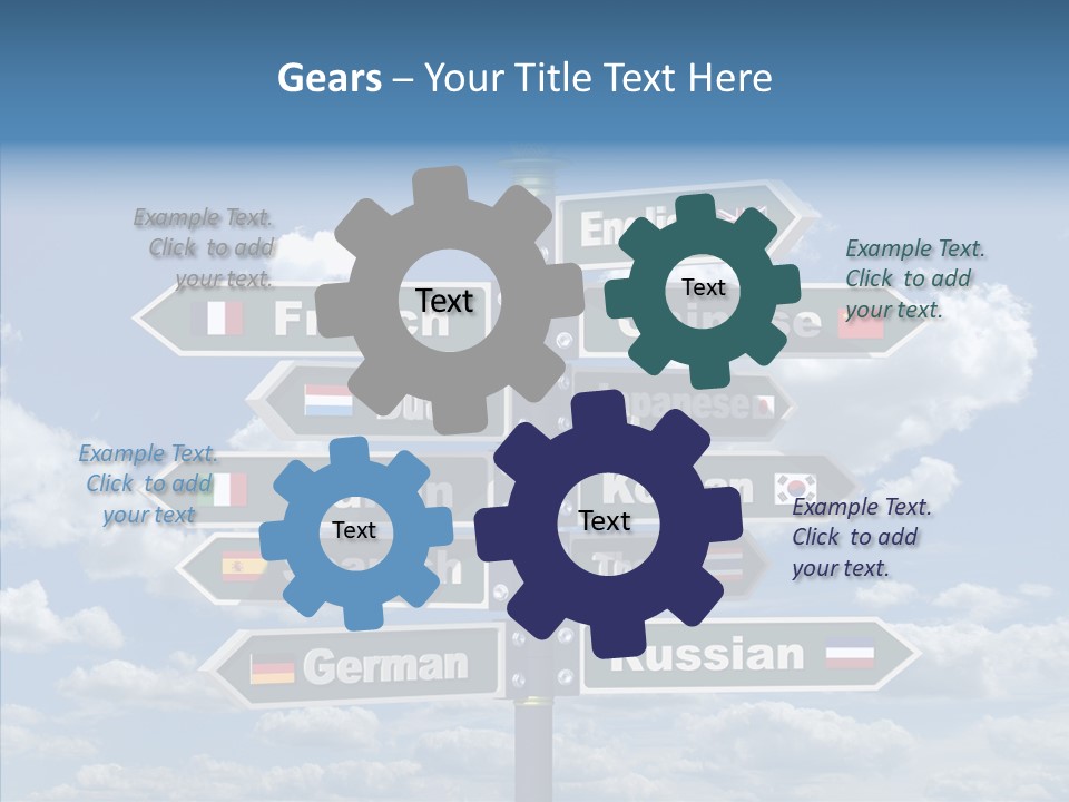 Golden Re Earch French PowerPoint Template